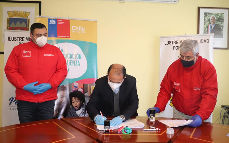 Mejorarán infraestructura de jardín infantil de Portezuelo con aportes de Junji