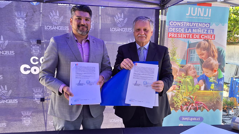 Se firma convenio entre Junji y Municipalidad de Los Ángeles para reposición total de jardín